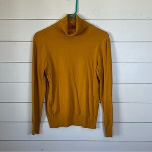 Cielo long sleeve turtle neck mustard‎ yellow sweater women's size large